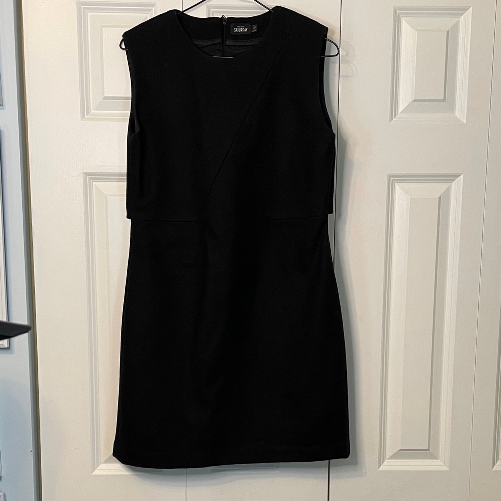 Kate Spade Saturday Sleeveless Black Midi Sheath Dress